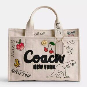 Coach Cargo Tote Bag With Sketch Print